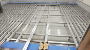 院内、組床式鋼製床下地工事